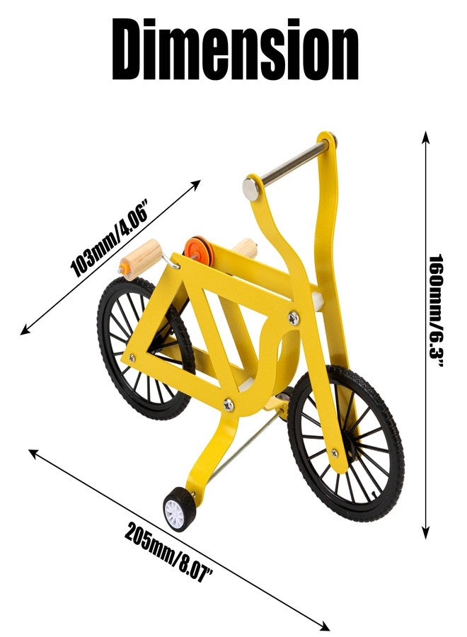 KH866 Bird Intelligence Training Toy Mini Bicycle Parakeet Parrot Bike Trick Educational Puzzle Bird Foot Talon Toy for Small Medium Lovebird Conures Cockatoo Exercising Interactive Table Top Prop, Large - Image 2